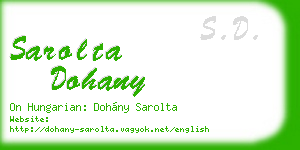 sarolta dohany business card