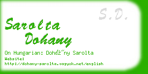 sarolta dohany business card